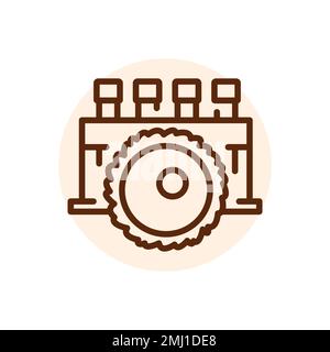 Egg collection black line icon. Fertilization. Pictogram for web page Stock Vector