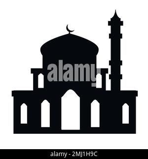 The black silhouettes of Islamic Ramadan cityscapes are often used as an artistic motif for designing mosques, minarets, and castles. These structures Stock Vector