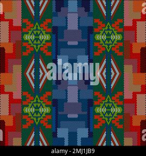Ornament, mosaic, ethnic, folk pattern. It is made in bright, juicy, perfectly matching colors. Stock Vector