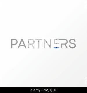 Simple and unique letter or word PARTNERS in creative image graphic icon logo design abstract concept vector stock typography or monogram Stock Vector