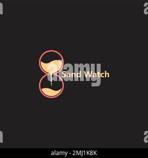 sand watch ancient design logo vector Stock Vector