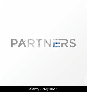 Simple and unique letter or word PARTNERS in creative image graphic icon logo design abstract concept vector stock typography or monogram Stock Vector