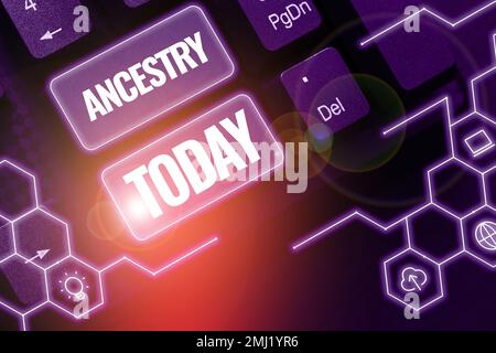 Sign displaying Ancestry, Business concept the history or developmental process of a phenomenon object idea or style Stock Photo