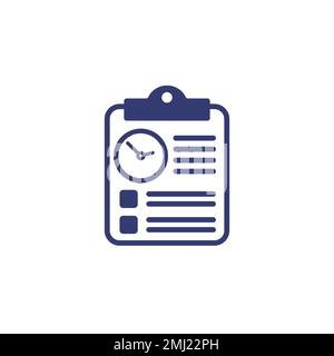 timesheet and time tracking icon Stock Vector