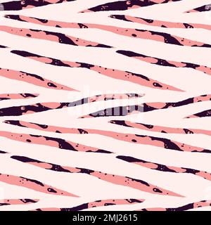 Abstract vector seamless pattern stripes with ink splashes for backgrounds, textures and packaging. Stock Vector