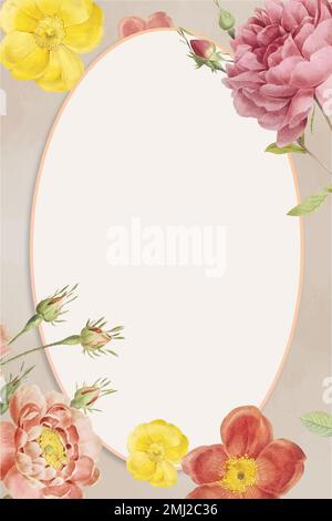 Colorful ornate floral vector frame Stock Vector
