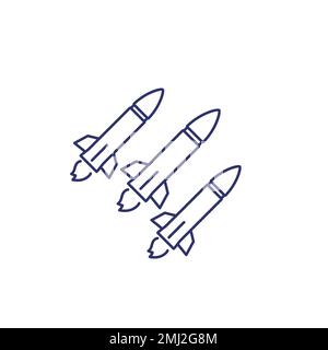 Ballistic missiles line vector icon Stock Vector Image & Art - Alamy