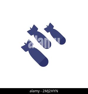 bombs or bombing vector icon on white Stock Vector