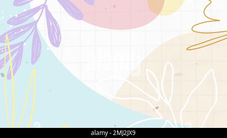 Abstract pastel Memphis patterned background vector Stock Vector