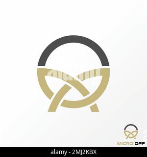Simple and unique letter or word M font like webbing in circle line image graphic icon logo design abstract concept vector stock  typography or gift Stock Vector