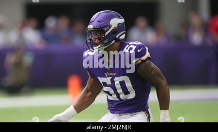 Minnesota Vikings linebacker Eric Wilson (50) waits for a new