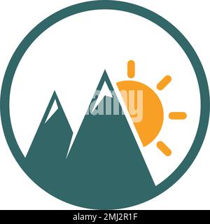 Mountain logo icon design illustration Stock Vector