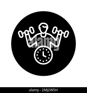 Break for exercise ?olor line icon. Pictogram for web page. Stock Vector