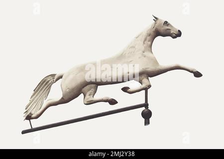Vintage weather vane vector illustration, remixed from the artwork by Henry Murphy Stock Vector