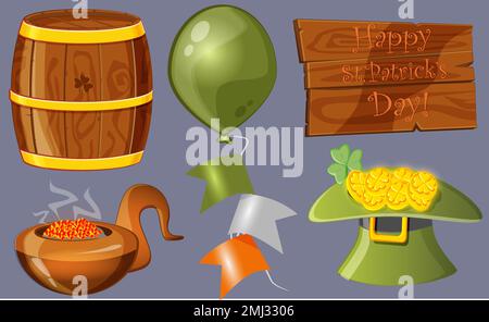 Interesting three dimensional drawings for St. Patricks Day Stock Vector