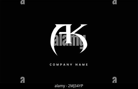KA, AK Abstract Letters Logo Monogram Stock Vector
