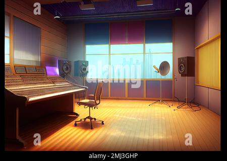 interior of a professional recording studio made by generative AI Stock  Photo - Alamy