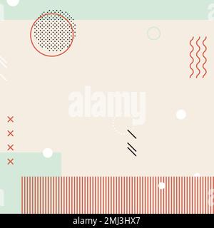 Pastel Memphis Instagram ad background vector Stock Vector