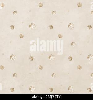Seamless gold dotted pattern on a beige background vector Stock Vector