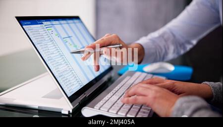 Gantt Gantt Software Project And Digital Agenda Calendar Stock Photo