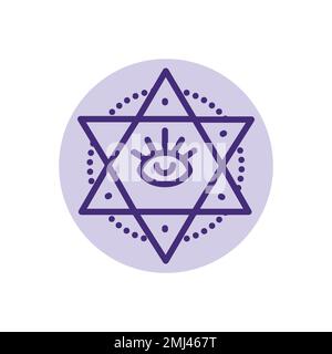 Spiritualism color line icon. Isolated vector element. Outline pictogram for web page, mobile app, promo Stock Vector