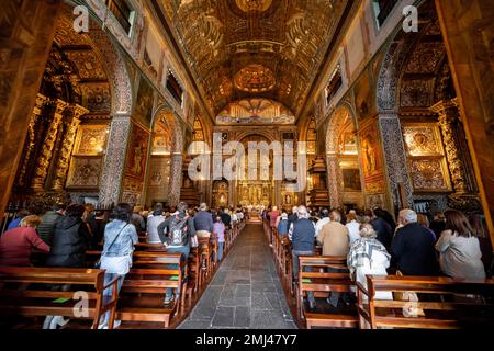 Interior Church Igreja de Sao Joao Evangelista, Funchal, Madeira, Portugal Stock Photo