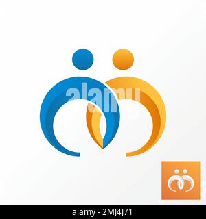 Simple and unique letter or word M or two O font with hold double human or body graphic logo design concept vector stock typography or communication Stock Vector