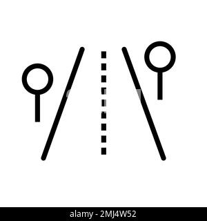 Driving icon line isolated on white background. Black flat thin icon on modern outline style. Linear symbol and editable stroke. Simple and pixel perf Stock Vector