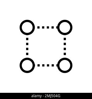 Connections icon. Flat design, linear and color styles. Interrelation ...