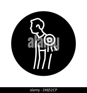 Back and posture problems ?olor line icon. Pictogram for web page. Stock Vector