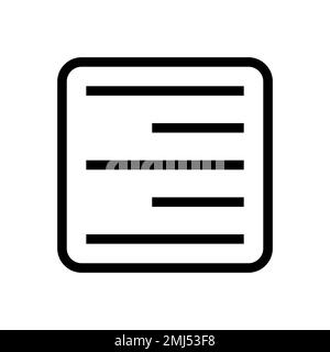 Align right icon line isolated on white background. Black flat thin icon on modern outline style. Linear symbol and editable stroke. Simple and pixel Stock Vector
