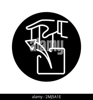 Link manipulation olor line icon. Pictogram for web page. Stock Vector