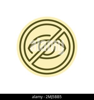 Loss sight color line icon. Disability. Isolated vector element. Outline pictogram for web page, mobile app, promo Stock Vector