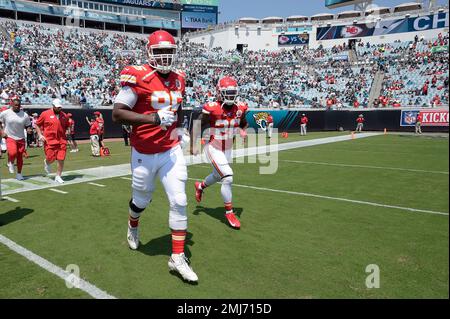 Kansas City Chiefs defensive end Chris Jones 95 and running back