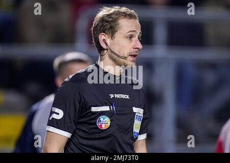 BREDA, NETHERLANDS - JANUARY 27: assistant referee Tom Vanpoucke during ...