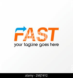 Simple and unique letter or word fast sport font with arrow image graphic icon logo design abstract concept vector stock typography or monogram Stock Vector