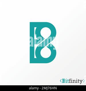 Simple and unique letter or word B8 sans serif font like meta or infinity graphic icon logo design abstract concept vector stock initial or monogram Stock Vector