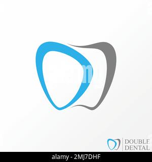 Simple and unique letter or word DD font with dental and leaf image graphic icon logo design abstract concept vector stock tooth or nature Stock Vector