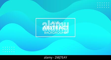 Wavy Blue Gradient Vibrant Abstract Vector Background Stock Vector