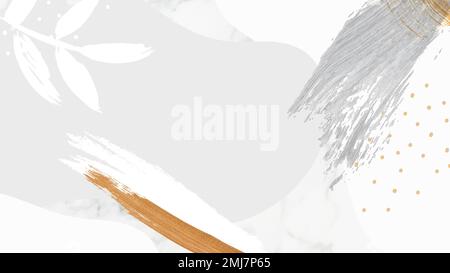 Grayish botanical Memphis pattern background vector Stock Vector