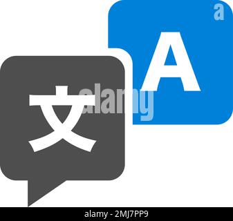 Language Logo. Translation Logo. Translator. Editable vector. Stock Vector