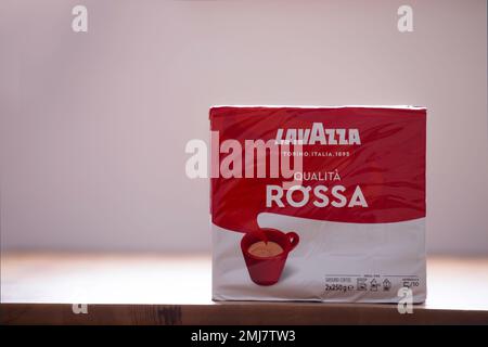 Cup of Lavazza espresso coffee in Toulouse, Haute-Garonne, Occitanie, South  of France Stock Photo - Alamy