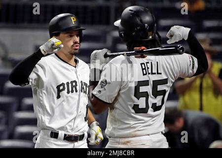 Miami Marlins relief pitcher Jarlin Garcia delivers during the ninth inning  of a baseball game against the Pittsburgh Pirates in Pittsburgh, Thursday,  Sept. 5, 2019. (AP Photo/Gene J. Puskar Stock Photo - Alamy