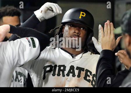 Miami Marlins relief pitcher Jarlin Garcia delivers during the ninth inning  of a baseball game against the Pittsburgh Pirates in Pittsburgh, Thursday,  Sept. 5, 2019. (AP Photo/Gene J. Puskar Stock Photo - Alamy
