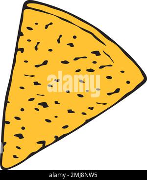 Nachos. Tortilla Chips. Vector illustration. Stock Vector