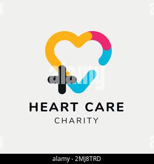 Charity logo template, no-profit branding design vector Stock Vector