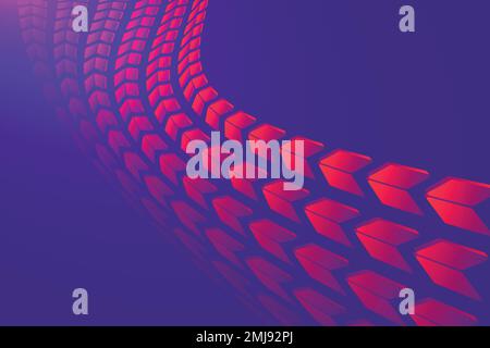 Abstract arrow background, purple gradient technology concept vector Stock Vector