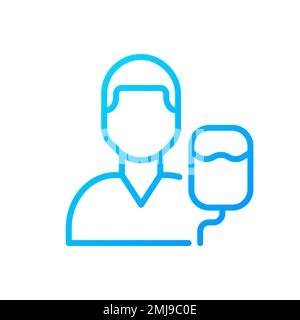 Intensive care pixel perfect gradient linear vector icon Stock Vector
