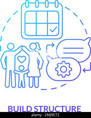 Build structure blue gradient concept icon Stock Vector