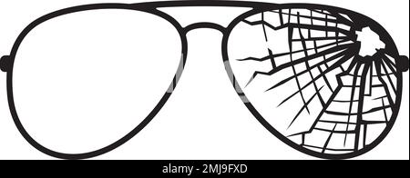 broken eyeglasses clip art